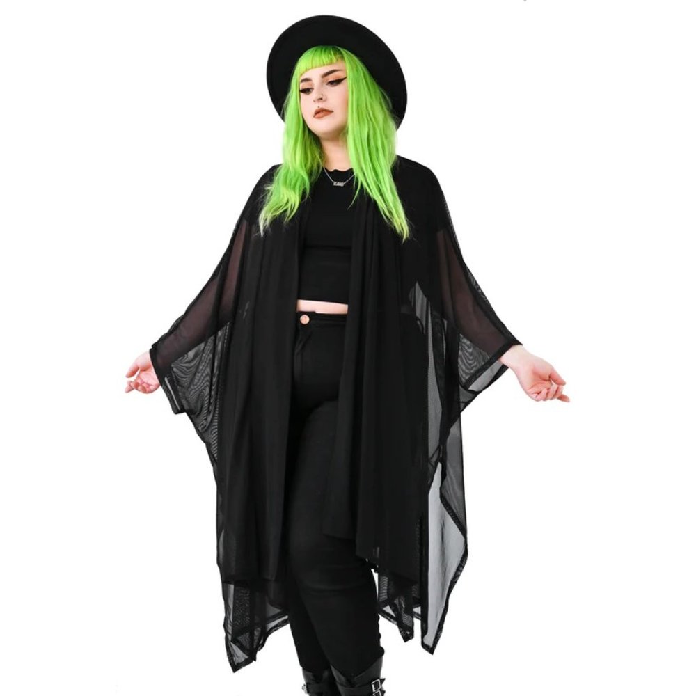 Foxblood Lilith Mesh Oversized Cloak